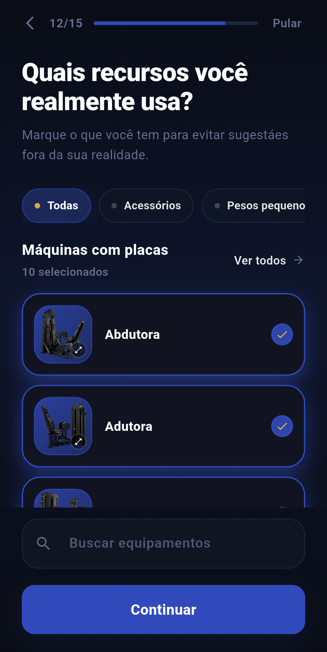 G-MOVE — tela 5 do app